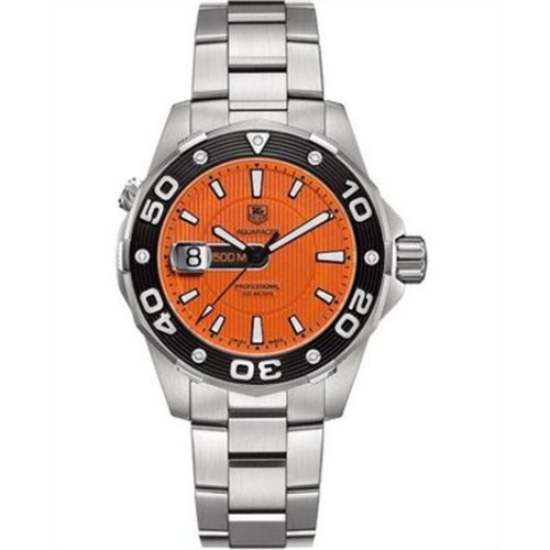 TAG Heuer Aquaracer 500M Quartz 43 Stainless Steel / Orange / Bracelet